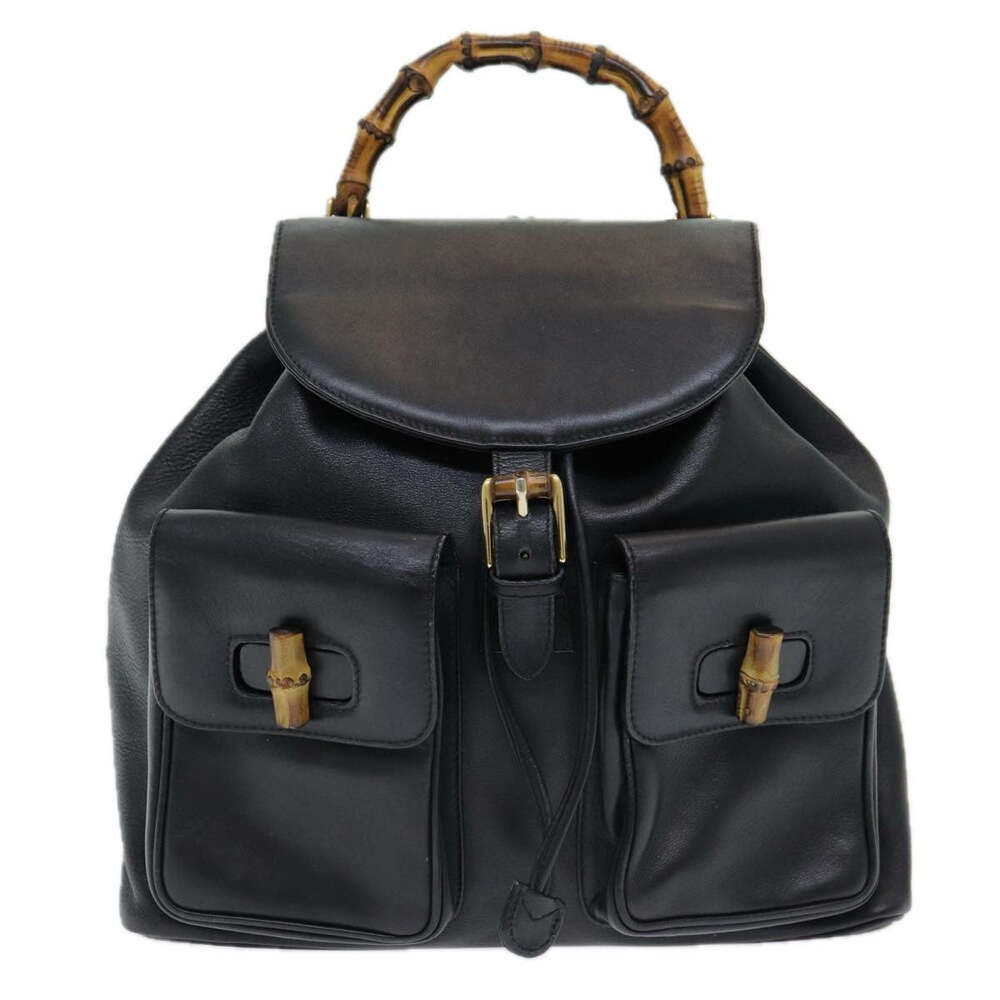 Gucci Vintage Bamboo Backpack Leather #326377G73B